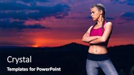  Presentation with personal - Beautiful theme featuring determined-athletic-fitness-woman backdrop and a black colored foreground