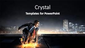  Presentation with asphalt - Slide set consisting of determined-businessman-leaving-fire-trails background and a black colored foreground