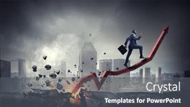  Presentation with way - Theme having determined-businessman-on-his-way background and a dark gray colored foreground