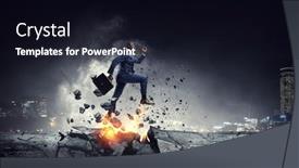  Presentation with way - PPT layouts having determined-businessman-on-his-way background and a wine colored foreground