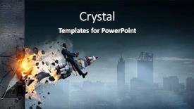  Presentation with navigate success - Theme with determined-businessman-on-his-way background and a wine colored foreground