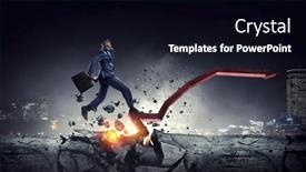  Presentation with way - Slide set having determined-businessman-on-his-way background and a wine colored foreground