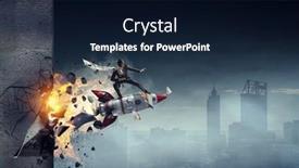  Presentation with way - Slide set consisting of determined-businessman-on-his-way background and a wine colored foreground