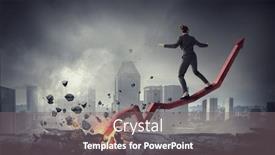  Presentation with way - Presentation theme enhanced with determined-businesswoman-on-his-way background and a gray colored foreground