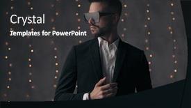  Presentation with studio lights - Beautiful presentation featuring determined-fashion-model-adjusting backdrop and a dark gray colored foreground