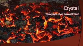  Presentation with lava - Amazing slide deck having detonation - active vulcano lava fire backdrop and a wine colored foreground