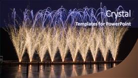  Presentation with firework - Colorful presentation theme enhanced with detonation - firework backdrop and a navy blue colored foreground