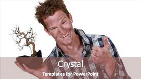  Presentation with root plant - Amazing presentation theme having detonation - man covered with dust holding backdrop and a violet colored foreground