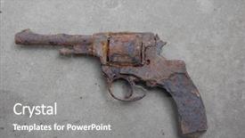  Presentation with world war - Cool new presentation theme with detonation - old rusted world war ii backdrop and a gray colored foreground