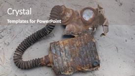  Presentation with world war - Slides with detonation - old rusted world war ii background and a gray colored foreground