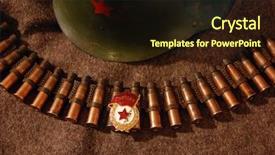  Presentation with world war - Presentation theme with detonation - old rusted world war ii background and a wine colored foreground