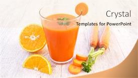  Presentation with detox - PPT layouts with detox cocktail diet carrot juice background and a lemonade colored foreground