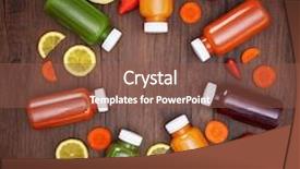  Presentation with detox - Amazing PPT layouts having detox drinks on wooden background backdrop and a tawny brown colored foreground