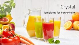  Presentation with detox - Slide set with detox food background and a white colored foreground