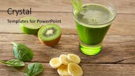  Presentation with cleansing - Audience pleasing PPT layouts consisting of detox green juice cleansing recipe with also kiwi lemon cucumber spinach backdrop and a coral colored foreground