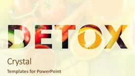  Presentation with healthy eating - Theme enhanced with detox healthy eating and vegetarian diet concept - juice fruits and vegetables on table background and a cream colored foreground