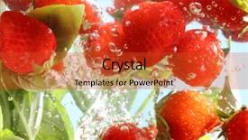  Presentation with infused detox water - PPT layouts consisting of detox infused water with strawberry background and a red colored foreground