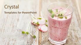  Presentation with smoothie - Beautiful slide set featuring detox smoothie backdrop and a lemonade colored foreground