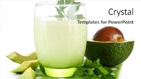  Presentation with avocado and banana smoothie - Beautiful slide set featuring detox water - fresh avocado smoothie isolated backdrop and a white colored foreground