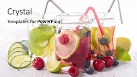  Presentation with detox - Audience pleasing presentation design consisting of detox water backdrop and a white colored foreground