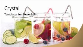  Presentation with detox - Audience pleasing slide deck consisting of detox water backdrop and a white colored foreground