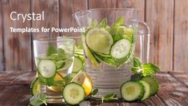  Presentation with detox - Slides featuring detox water background and a violet colored foreground