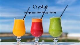  Presentation with heart healthy diet and nutrition - Beautiful PPT theme featuring detoxification - healthy eating juicing cleanse diet backdrop and a teal colored foreground