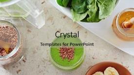  Presentation with detoxification - Amazing PPT theme having detoxification - healthy green smoothie made backdrop and a mint green colored foreground