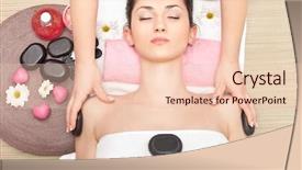  Presentation with mineral - Amazing PPT theme having detoxification - hot mineral stone treatment backdrop and a lemonade colored foreground