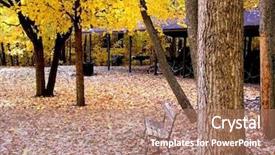  Presentation with autumn leaves - Cool new theme with detroit - autumn in mayberry park -leaves backdrop and a coral colored foreground