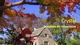  Presentation with detroit - Theme featuring detroit - historic cotswold cottage in greenfield background and a tawny brown colored foreground