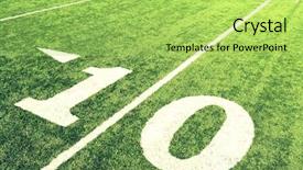  Presentation with detroit - Colorful PPT theme enhanced with detroit - ten yard line backdrop and a yellow colored foreground