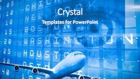  Presentation with blue sky - Audience pleasing presentation theme consisting of detroit - travel and tourism collage backdrop and a teal colored foreground