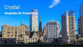  Presentation with methodist church - Cool new PPT layouts with detroit-michigan-usa-august-30 backdrop and a cobalt blue colored foreground