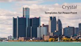  Presentation with detroit - Beautiful PPT layouts featuring detroit-michigan-usa-downtown-city backdrop and a lemonade colored foreground