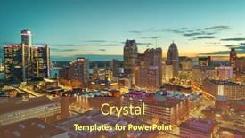 Presentation with detroit - Amazing slides having detroit-michigan-usa-downtown-skyline backdrop and a tawny brown colored foreground