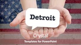  Presentation with detroit - Amazing theme having detroit written in a speechbubble backdrop and a  colored foreground