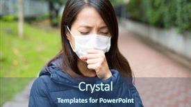  Presentation with face mask - Audience pleasing slides consisting of deturent - asian woman wearing face mask backdrop and a  colored foreground