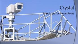  Presentation with cctv camera - Cool new presentation design with deturent - cctv security camera over blue backdrop and a  colored foreground