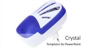  Presentation with mosquito - Presentation theme enhanced with deturent - modern anti-mosquito electric lamp isolated background and a white colored foreground