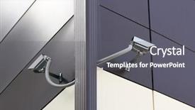 Presentation with building security - Beautiful presentation featuring deturent - two cctv security cameras backdrop and a gray colored foreground