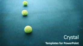  Presentation with tennis - Slides enhanced with deuce - tennis balls in line background and a ocean colored foreground