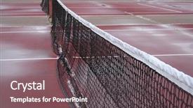  Presentation with lawn tennis a hard court - Theme consisting of deuce - wet tennis court match cancelled background and a  colored foreground