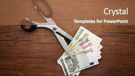  Presentation with cut - PPT layouts enhanced with currency devaluation - concept of spending money background and a red colored foreground