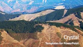  Presentation with deforestation - PPT theme with devastation - deforestation background and a coral colored foreground