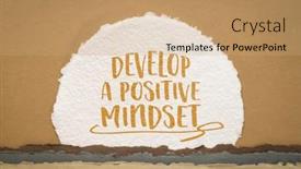  Presentation with develop - Presentation having develop-a-positive-mindset-inspirational background and a coral colored foreground