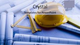  Presentation with planning - Presentation theme featuring develop project - architecture planning of interiors designe background and a  colored foreground