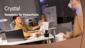  Presentation with software - Audience pleasing presentation consisting of developers discussing user interface design backdrop and a dark gray colored foreground