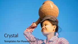  Presentation with myanmar bagan - PPT layouts enhanced with developing country - portrait of young asian burmese background and a light blue colored foreground