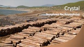  Presentation with sunset coast of the sea - PPT layouts featuring developing country - settlement at the sea background and a coral colored foreground